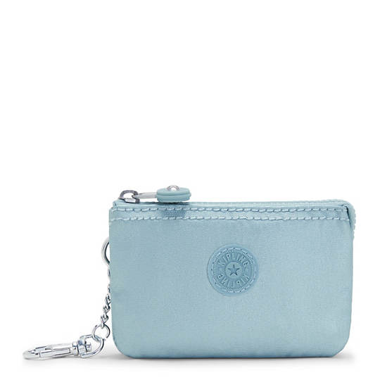 Bolsas Kipling Creativity Mini Metallic Pouch Keychain Aqua | MX 2099TC